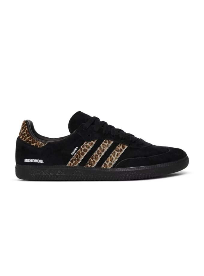 END. x Neighborhood x Adidas Samba 'Black Leopard'